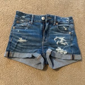 medium wash, american eagle, super stretch size 0